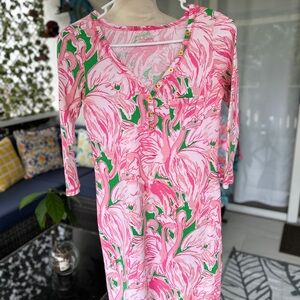 Lilly Pulitzer Pink and Green Flamingo Top